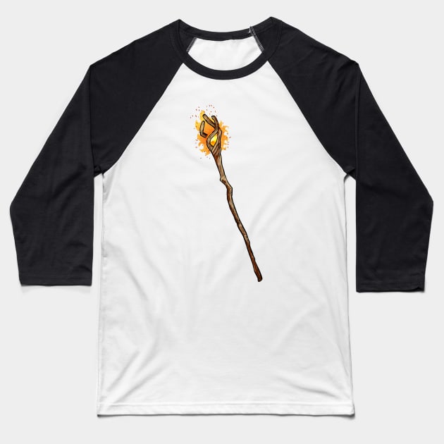 Onward Wizard Staff Baseball T-Shirt by Rackham